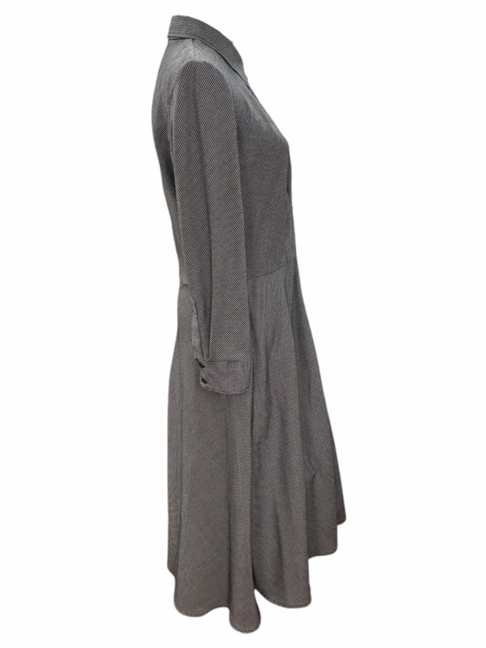 Women’s Vintage American Living Black & White Houndstooth Maxi Dress sz-14 - Picture 5 of 13